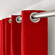 C MA DECO - Rideau en coton - Œillets - Rouge - 135x240cm - vignette