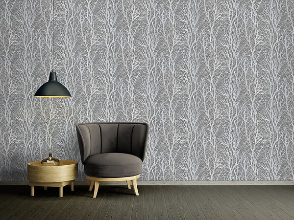 AS CREATION - Papier expansé sur intissé Forest Gris - large