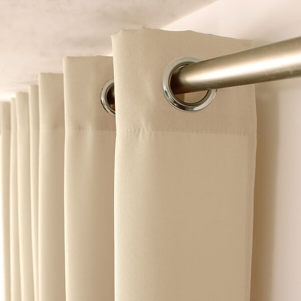 C MA DECO - Rideau 100% Polyester - Œillets - Ecru - 140x240cm - large