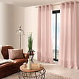 C MA DECO - Rideau 100% Polyester - Œillets - Vieux rose - 140x240cm - vignette