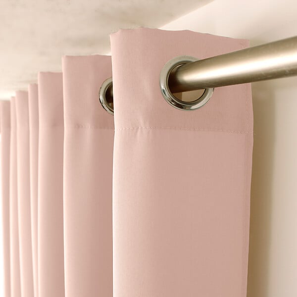 C MA DECO - Rideau 100% Polyester - Œillets - Vieux rose - 140x240cm - large