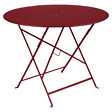 FERMOB - Table de jardin Bistro - Ronde - Acier - Piment - 6 personnes - vignette