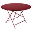 FERMOB - Table de jardin Bistro - Ronde - Acier - Piment - 6 personnes - vignette