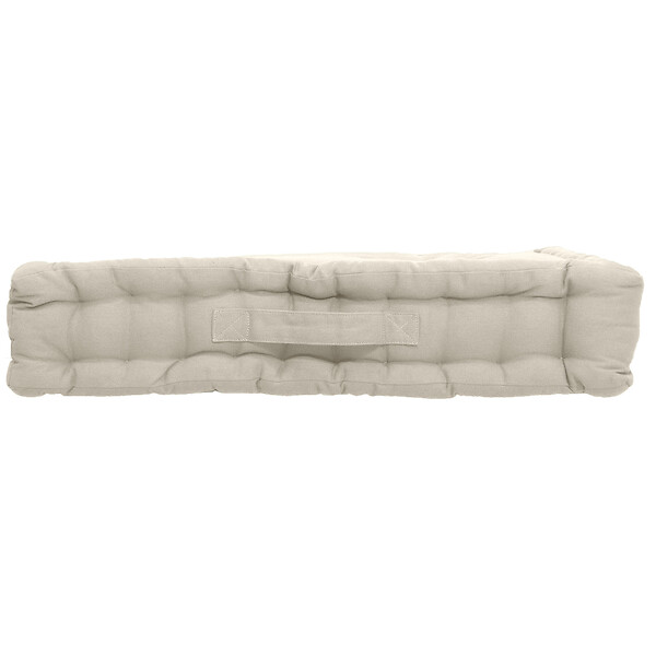 C MA DECO - Coussin de sol avec poignée coton 50x50x10cm écru - large