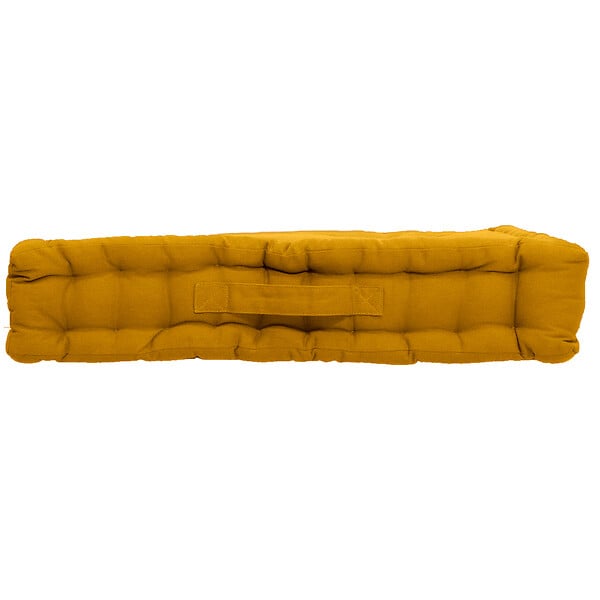 C MA DECO - Coussin de sol avec poignée coton 50x50x10cm moutarde - large