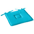 C MA DECO - Galette de chaise avec nouettes 40x40x2cm turquoise - vignette
