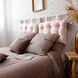 C MA DECO - Tête de lit 70x45cm avec pattes boutonnées coloris vieux rose - vignette