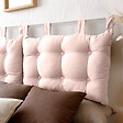 C MA DECO - Tête de lit 70x45cm avec pattes boutonnées coloris vieux rose - vignette
