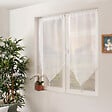 C MA DECO - Paire de voilages finition pointe avec pompon 2x60x160cm blanc - vignette