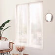 C MA DECO - Paire de voilage finition droite 2x70x160cm blanc - vignette