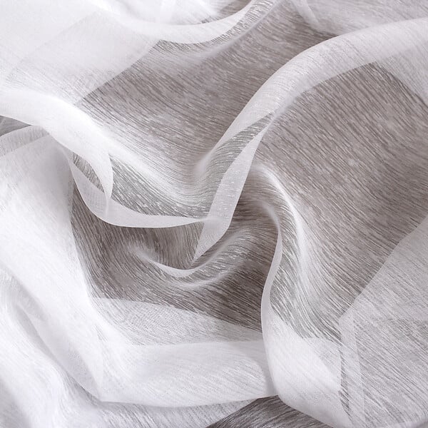 C MA DECO - Paire de voilage finition droite 2x70x160cm blanc - large