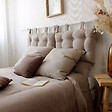 C MA DECO - Tête de lit 70x45cm avec pattes boutonnées coloris naturel - vignette