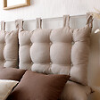C MA DECO - Tête de lit 70x45cm avec pattes boutonnées coloris naturel - vignette