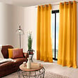 C MA DECO - Rideau 100% Polyester - Œillets - Moutarde - 140x240cm - vignette