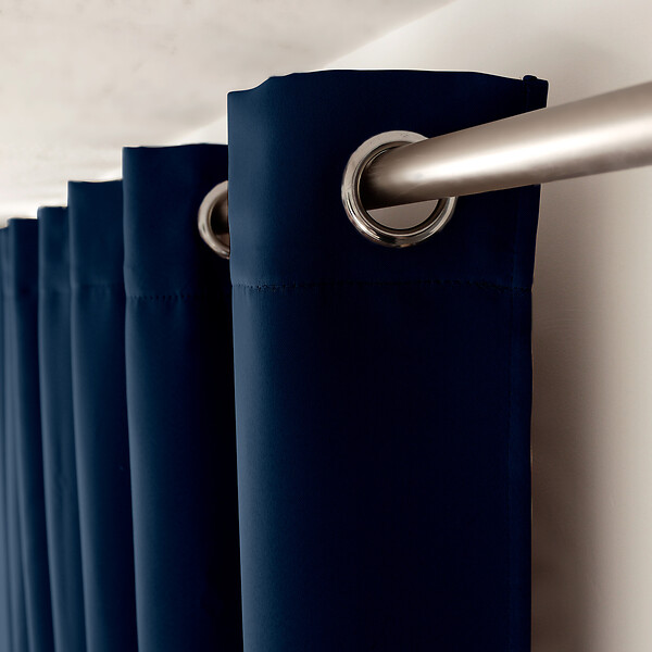 C MA DECO - Rideau occultant 8 oeillets 140x180cm bleu marine - large