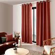 C MA DECO - Rideau occultant 8 oeillets 140x240cm Terre Cuite - vignette