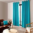 C MA DECO - Rideau occultant 8 oeillets 140x240cm turquoise - vignette