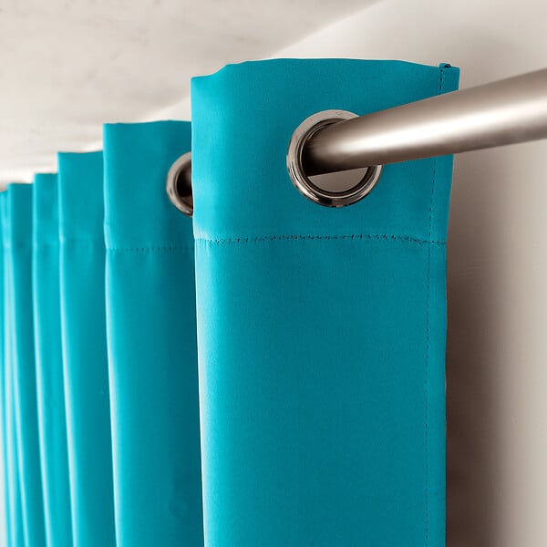 C MA DECO - Rideau occultant 8 oeillets 140x240cm turquoise - large