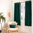 C MA DECO - Rideau occultant 8 oeillets 140x180cm vert foncé - vignette