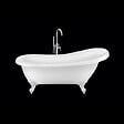 ROGIER & MOTHES - Baignoire sur pieds rétro RICHMOND Blanche 171 cm Pieds d'Aigle Blancs - vignette