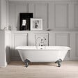 ROGIER & MOTHES - Baignoire sur pieds rétro en fonte PLYMOUTH Blanche 170 cm Pieds chromés - vignette