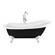 ROGIER & MOTHES - Baignoire sur pieds rétro RICHMOND Noire 171 cm Pieds d'Aigle Blancs - vignette
