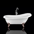 ROGIER & MOTHES - Baignoire sur pieds rétro RICHMOND Blanche 171 cm Pieds d'Aigle Cuivre rouge vieilli - vignette