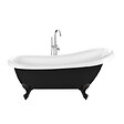ROGIER & MOTHES - Baignoire sur pieds rétro RICHMOND Noire 171 cm Pieds d'Aigle Noirs - vignette