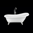 ROGIER & MOTHES - Baignoire sur pieds rétro RICHMOND Blanche 155 cm Pieds d'Aigle Blancs - vignette