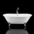 ROGIER & MOTHES - Baignoire sur pieds rétro SURRY HILLS Blanche 165 cm Pieds d'Aigle Cuivre rouge vieilli - vignette