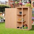 OUTSUNNY - Armoire abri de jardin remise pour outils - grande porte verrouillable loquet - 2 étagères - toit bitumé incliné bois de sapin pré-huilé - vignette
