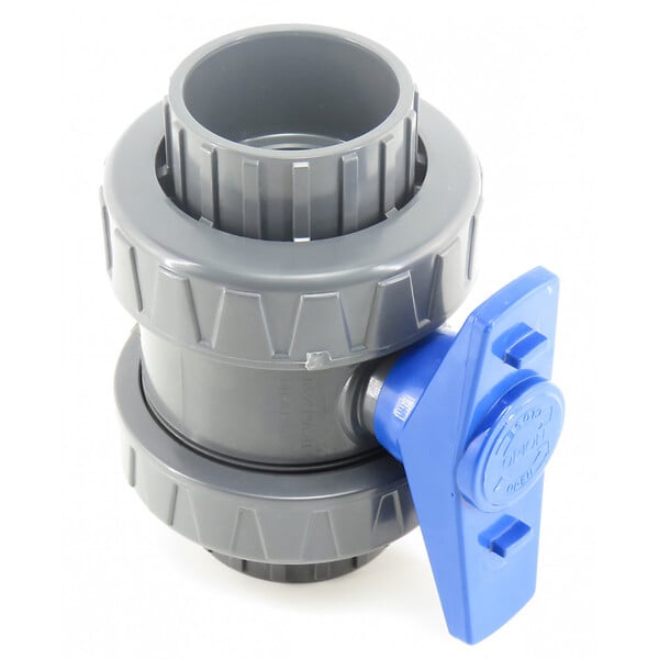INTERPLAST - Ø 50 Mm Vanne Pvc Pour Piscine - Gamme Version 2020 - large