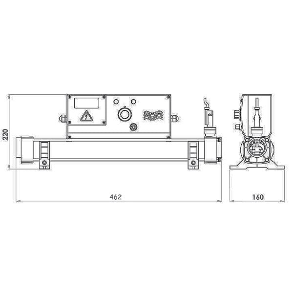 VULCAN - réchauffeur electrique 4.5kw mono analogique - v-8t84 - large