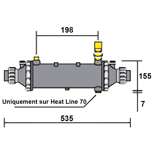 PSA - echangeur thermique nu 40kw multitubulaire - w49nt40 - large