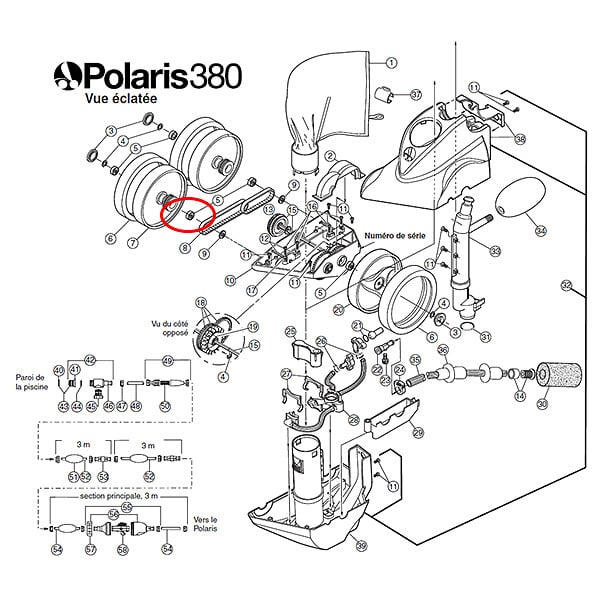 POLARIS - roulement à billes de roue pour polaris 380 - 9-100-1108 - large