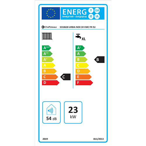 CHAFFOTEAU - Chaudière Gaz BasNox Urbia Nox Chaffoteaux 24 kW VMC Seule (Sans Douilles et Dosseret) - large