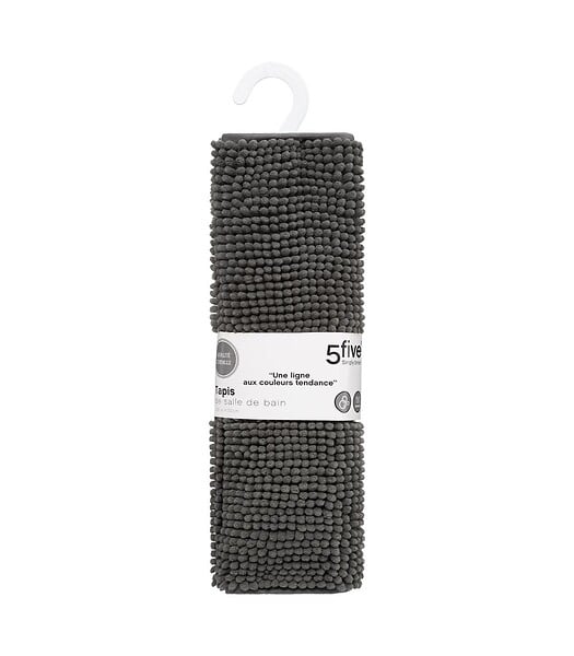 5 FIVE SIMPLY SMART - Tapis de Salle de bain Gris chenille 50 x 80 cm - large