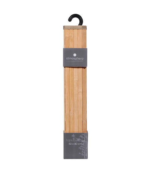 ATMOSPHERA - Tapis Bambou à lattes Beige 50 x 80 cm - large