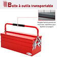 HOMCOM - HOMCOM Boite à outils métallique - coffret à outils - caisse à outils 3 niveaux 5 plateaux rétractables - tôle acier rouge - vignette