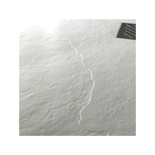 PLANETE BAIN - Receveur de douche extra plat à poser 80X140 blanc reflet nervuré grande taille - large