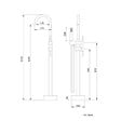 VALAZ - Robinet mitigeur baindouche sur pied CALGARY noir mat - vignette
