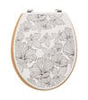 5 FIVE SIMPLY SMART - Abattant WC en Bois & Charnières en zinc Déco Blackflora - vignette