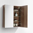 STANO - Armoire de toilette bloc-miroir SIENA largeur 60 cm noyer - vignette