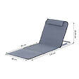 OUTSUNNY - Lot de 2 tapis de plage rembourré - matelas de plage - nattes de plage - dossier inclinable multi-positions - sac transport inclus - métal polyester PE gris - vignette