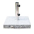 OUTSUNNY - Pied/base de parasol granite gris poignée et roulettes compatible pied parasol Ø 35/38/48 mm - vignette