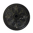 OUTSUNNY - Pied de parasol rond base de lestage Ø 48 x 34H cm ciment HDPE motif fleurs de lys poids net 13 Kg noir doré - vignette
