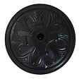 OUTSUNNY - Pied de parasol rond base de lestage Ø 48 x 34H cm ciment HDPE motif fleurs de lys poids net 13 Kg noir - vignette