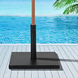 OUTSUNNY - Pied de parasol base de lestage parasol carré dim. 40L x 40I x 43H cm poids net 11 Kg ciment métal noir - vignette
