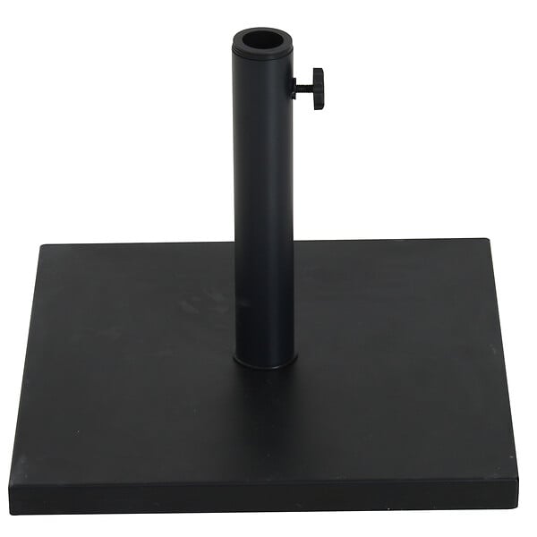 OUTSUNNY - Pied de parasol base de lestage parasol carré dim. 40L x 40I x 43H cm poids net 11 Kg ciment métal noir - large