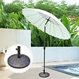 OUTSUNNY - Pied de parasol base de lestage parasol rond résine imitation fonte motif rosace Ø 49 cm poids net 12 Kg bronze - vignette